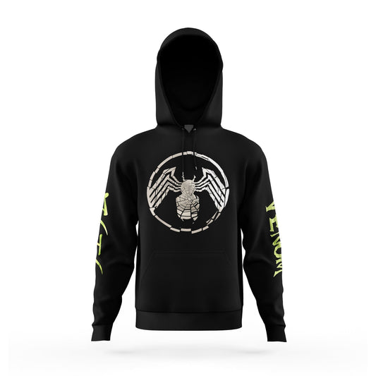 Venom Shatter Symbol With Kanji Marvel Pullover Hoodie