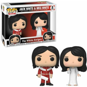 FUNKO POP! THE WHITE STRIPS JACK AND MEG WHITE 2 PACK IN STOCK