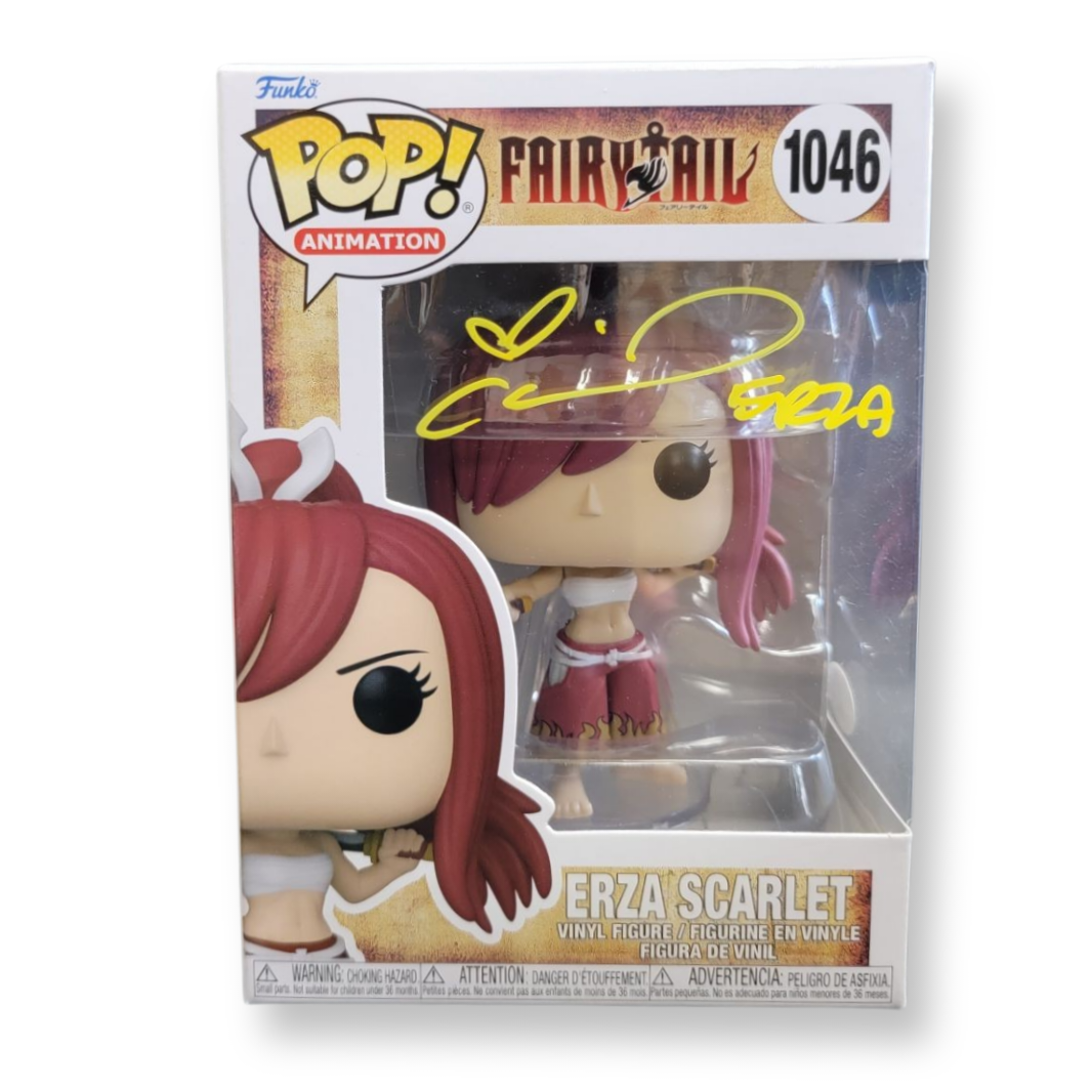 ERZA SCARLET FAIRY TAIL FUNKO POP! SIGNED BY COLLEEN CLINKENBEARD AUTOGRAPH IS JSA AUTHENTICATED IN STOCK - Plastic Empire