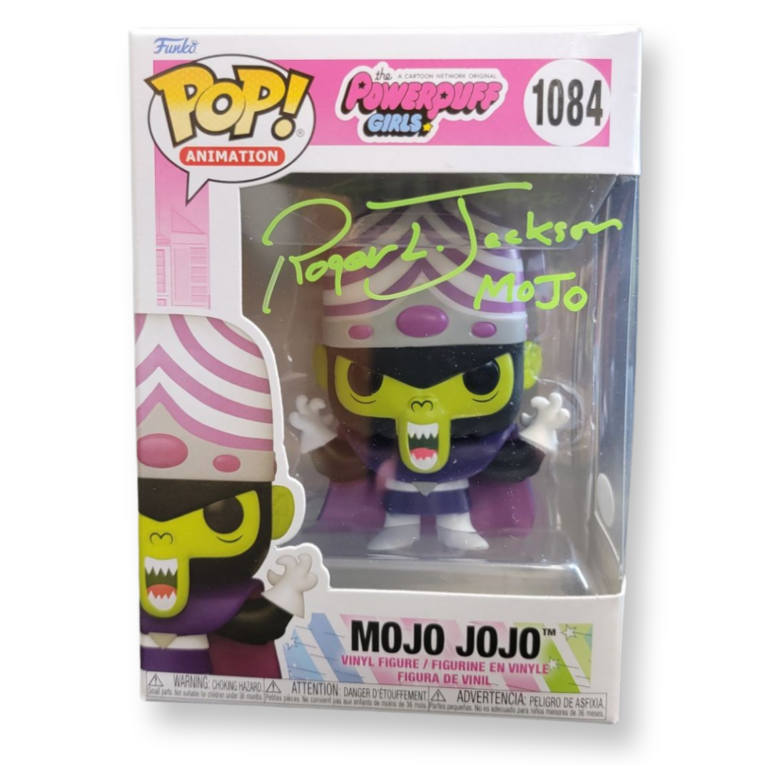 MOJO JOJO POWERPUFF GIRLS FUNKO POP! SIGNED BY ROGER L. JACKSON AUTOGRAPH IS JSA AUTHENTICATED IN STOCK - Plastic Empire