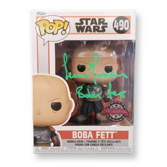 BOBA FETT UNMASKED #490 MANDALORIAN FUNKO POP! SIGNED BY TEMUERA MORRISON AUTOGRAPH IS JSA AUTHENTICATED IN STOCK - Plastic Empire