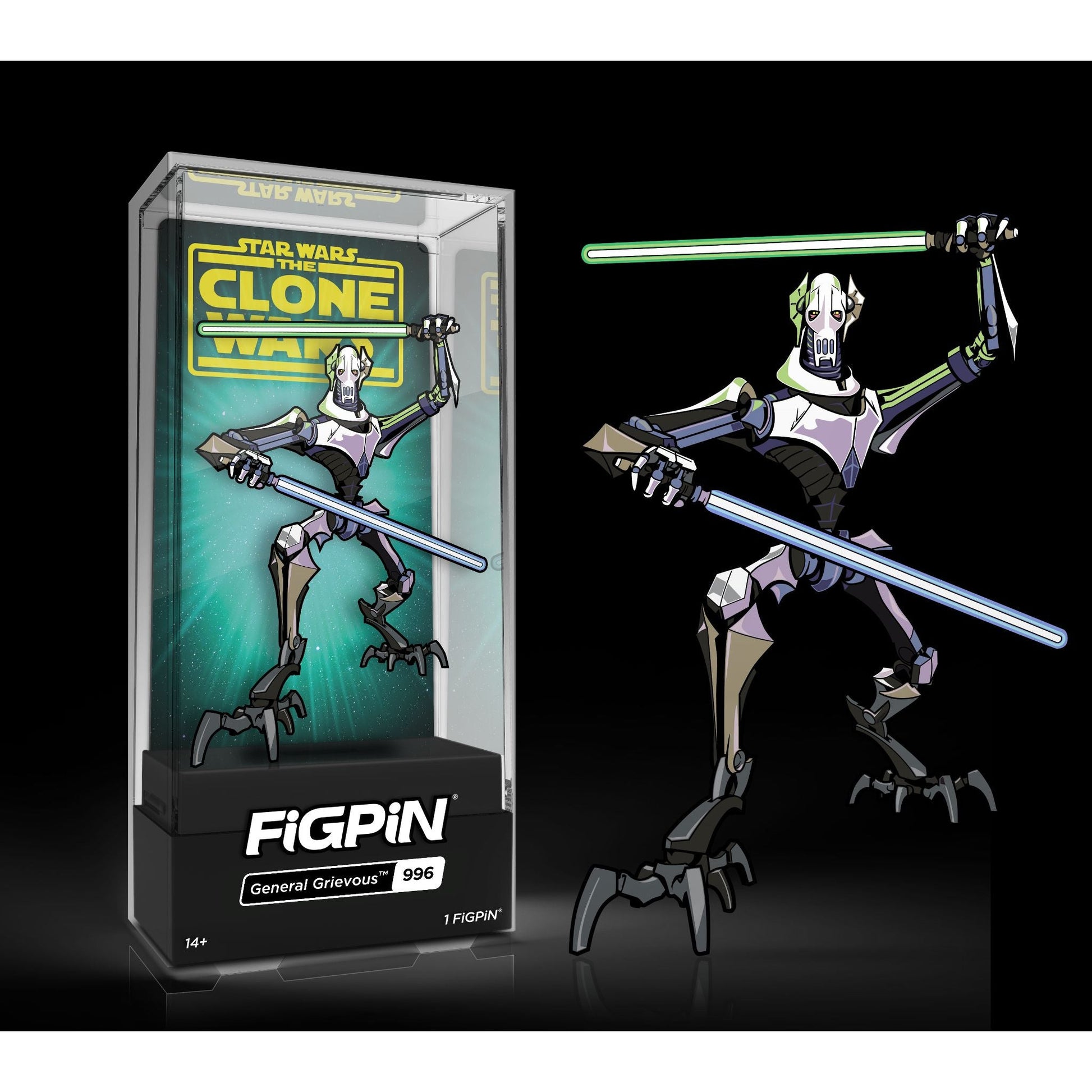 FIGPIN GENERAL GRIEVOUS CLONE WARS POPS & PINS EXCLUSIVE PIN LE 2000 IN STOCK - Plastic Empire
