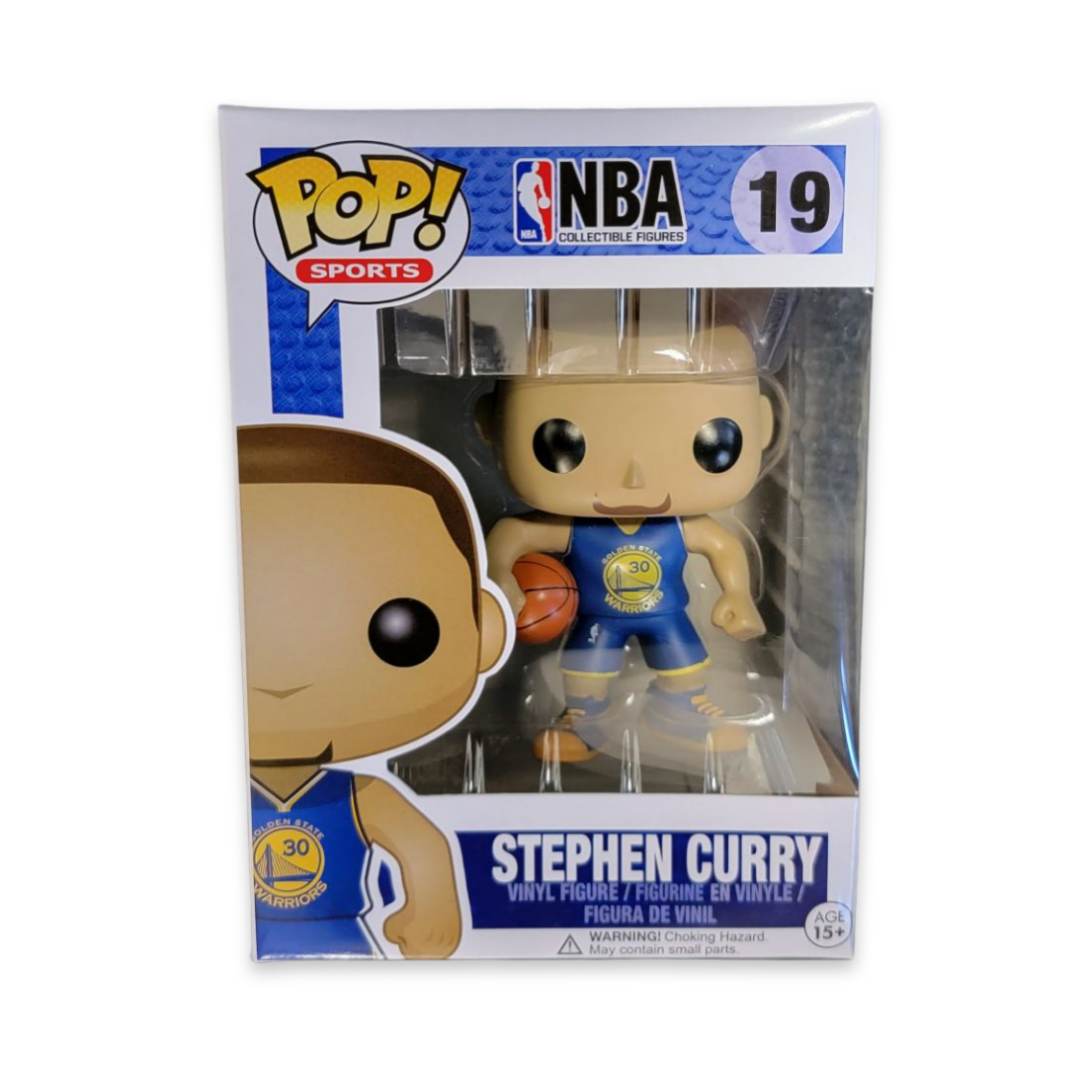 FUNKO POP! NBA STEPHEN CURRY # 19 AWAY (BLUE) JERSEY IN STOCK - Plastic Empire