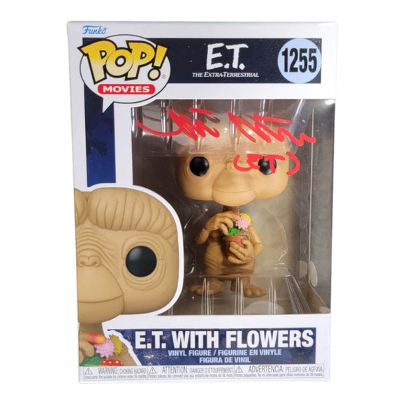 MATTHEW DEMERITT SIGNED E.T. WITH FLOWERS #1255 FUNKO POP! AUTOGRAPH IS JSA AUTHENTICATED IN STOCK