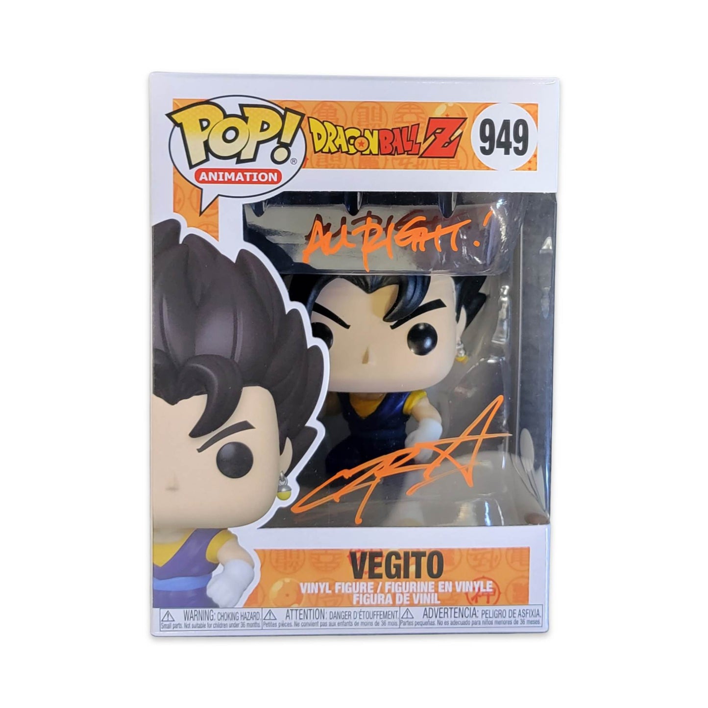CHRISTOPHER SABAT SIGNED VEGITO DRAGONBALL Z FUNKO POP! AUTOGRAPH IS JSA AUTHENTICATED IN STOCK