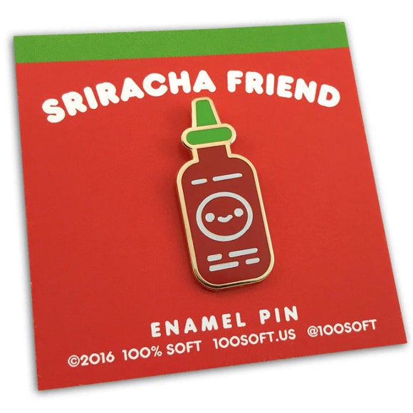 100% SOFT SRIRACHA FRIEND ENAMEL PIN IN STOCK