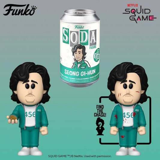 SQUID GAME SEONG GI-HUN VINYL FUNKO SODA W/ 1 IN 6 CHANCE AT CHASE IN STOCK