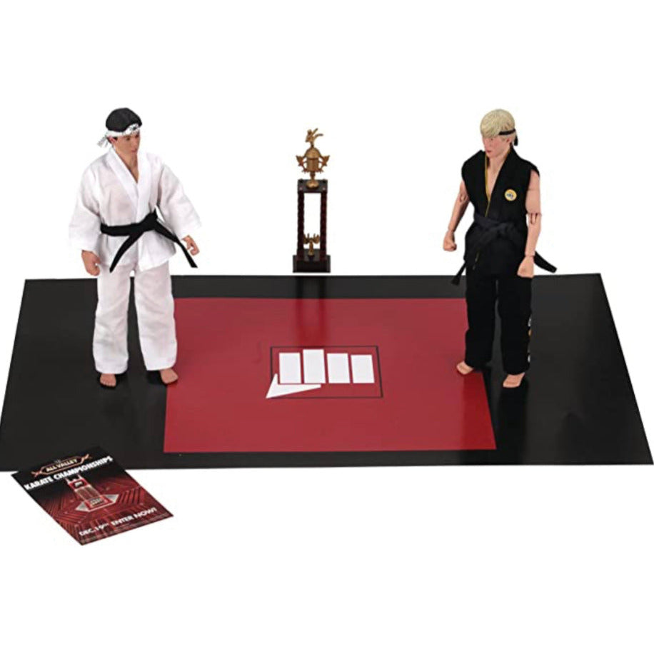 NECA THE KARATE KID ALL VALLEY KARATE CHAMPIONSHIP FINALS DANIEL LARUSSO AND JOHNNY LAWRENCE 2 PACK ACTION FIGURES IN STOCK