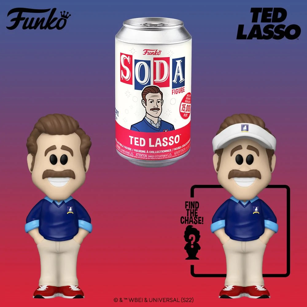 TED LASSO VINYL FUNKO SODA W/ 1 IN 6 CHANCE AT CHASE IN STOCK