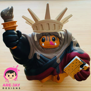 NYCC EXCLUSIVE ABOMINABLE TOYS LIBERTREATS CHOMP ARE-JAY DESIGNS 5/10 HAND PAINTED - Plastic Empire