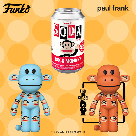 PAUL FRANK SOCK MONKEY VINYL FUNKO SODA W/ 1 IN 6 CHANCE AT CHASE IN STOCK - Plastic Empire